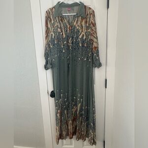 Elegant Multicolor Maxi Dress